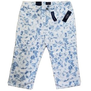 Chaps Denim Jean Capri Pants Sz 16 36/37 Slimming Fit Designed to Flatter